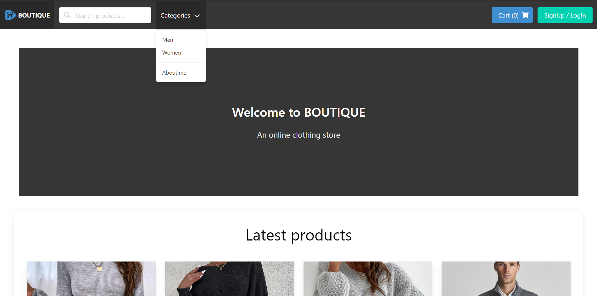 Boutique HomePage